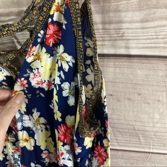 Torrid Floral Lace Up Back Challis Swing Cami - Picture 8 of 11